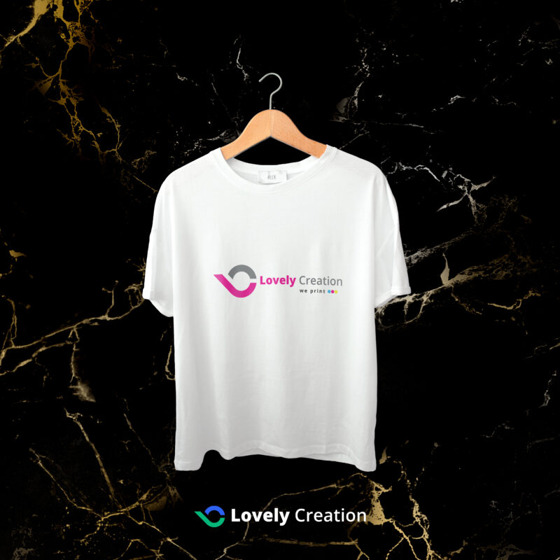 Logo Printing on White Tshirt - Image 2