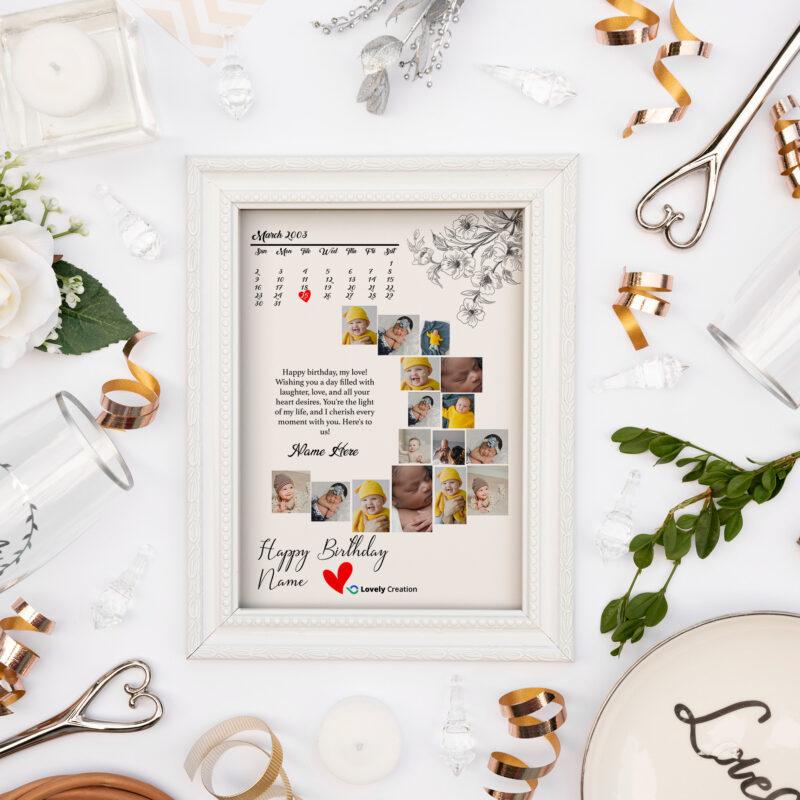 Birthday Frame with collage photos - Image 3
