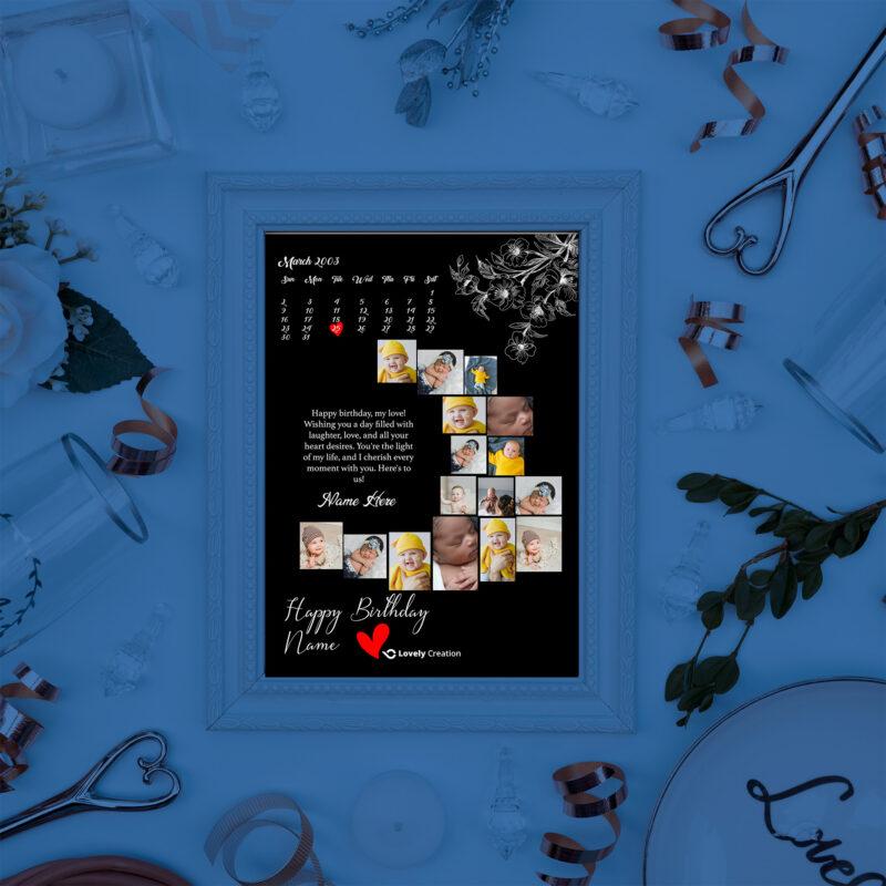 Birthday Frame with collage photos - Image 2