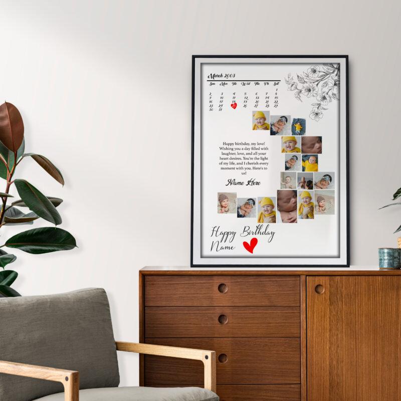 Birthday Frame with collage photos